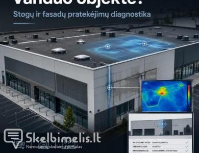 Plokščių stogų ir fasadų pratekėjimų diagno